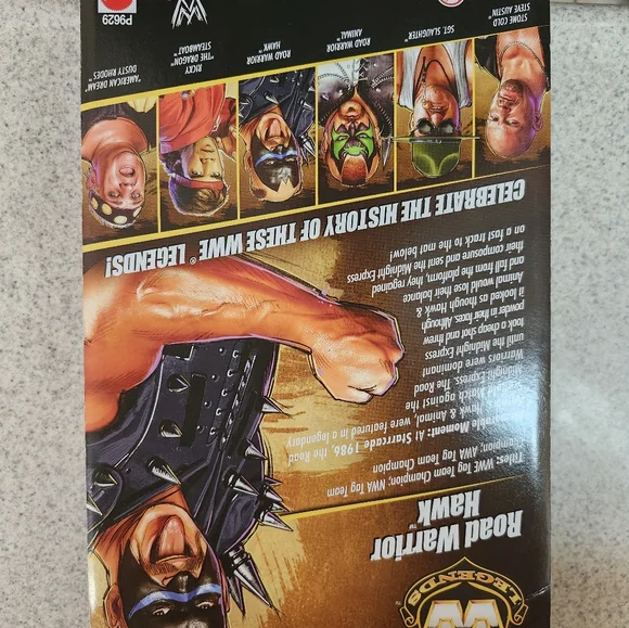 WWE Legends 1 Road Warrior Hawk Figure in Black and Silver - Picture 7 of 10